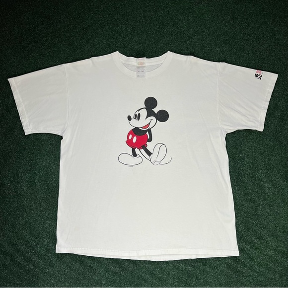 Vintage Disney Y2K Mickey Mouse Walt Disney World White T Shirt Size L 22X28 - Picture 1 of 7